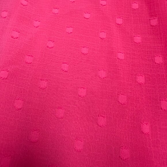 NWT Women's CHELSEA 28 Swiss Dot One-Shoulder Midi Dress "Pink Rouge" |‎ Size M - Picture 7 of 14